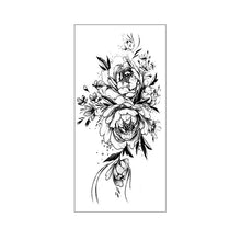 Laden Sie das Bild in den Galerie-Viewer, Skizze Blume Tattoo Aufkleber