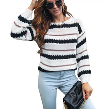 Laden Sie das Bild in den Galerie-Viewer, Gestreifter Strickpullover