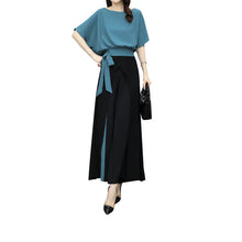 Laden Sie das Bild in den Galerie-Viewer, Lässiges Stilvolles 2-teiliges Set Aus Chiffon