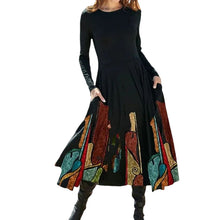 Laden Sie das Bild in den Galerie-Viewer, Langärmliges Bedrucktes Kleid