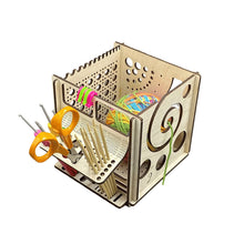 Laden Sie das Bild in den Galerie-Viewer, Alles in Einem Garnschüssel aus Holz - Multifunktionales Strickwerkzeug