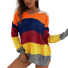 Laden Sie das Bild in den Galerie-Viewer, Kontrastgestreifter Pullover