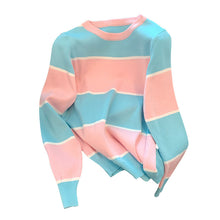 Laden Sie das Bild in den Galerie-Viewer, Langärmliger Gestreifter Strickpullover