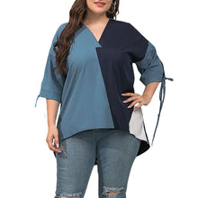 Laden Sie das Bild in den Galerie-Viewer, Geometrisches T-Shirt mit mittellangen Ärmeln