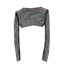 Laden Sie das Bild in den Galerie-Viewer, Französischer Netz-Sonnenschal mit Diamanten