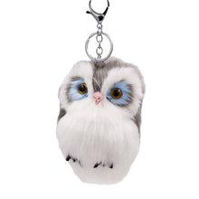 Laden Sie das Bild in den Galerie-Viewer, Süßer Plüsch-Eulen-Schlüsselanhänger