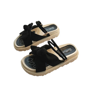 Elegante Schleifensandalen mit Plateausohle für Damen