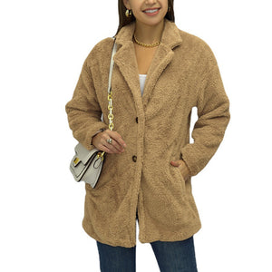 Doppelseitige Plüschjacke