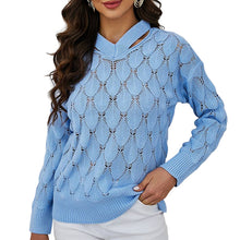 Laden Sie das Bild in den Galerie-Viewer, Modischer Pullover mit Ausschnitten