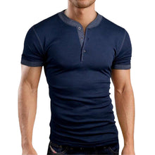 Laden Sie das Bild in den Galerie-Viewer, Modisches Einfarbiges Kurzarm-Fitness-T-Shirt