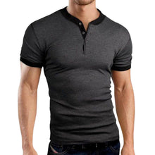 Laden Sie das Bild in den Galerie-Viewer, Modisches Einfarbiges Kurzarm-Fitness-T-Shirt