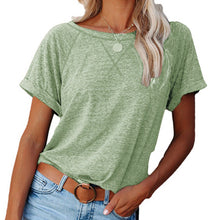 Laden Sie das Bild in den Galerie-Viewer, Lässiges lockeres kurzärmliges T-Shirt für Damen