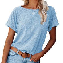 Laden Sie das Bild in den Galerie-Viewer, Lässiges lockeres kurzärmliges T-Shirt für Damen