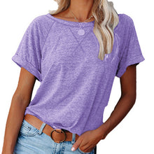 Laden Sie das Bild in den Galerie-Viewer, Lässiges lockeres kurzärmliges T-Shirt für Damen
