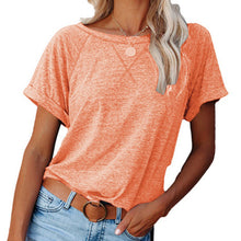 Laden Sie das Bild in den Galerie-Viewer, Lässiges lockeres kurzärmliges T-Shirt für Damen
