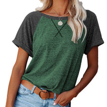 Laden Sie das Bild in den Galerie-Viewer, Lässiges lockeres kurzärmliges T-Shirt für Damen