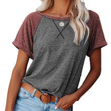 Laden Sie das Bild in den Galerie-Viewer, Lässiges lockeres kurzärmliges T-Shirt für Damen