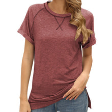Laden Sie das Bild in den Galerie-Viewer, Lässiges lockeres kurzärmliges T-Shirt für Damen