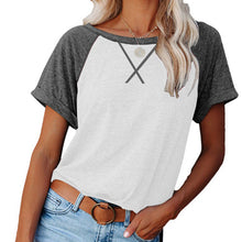 Laden Sie das Bild in den Galerie-Viewer, Lässiges lockeres kurzärmliges T-Shirt für Damen