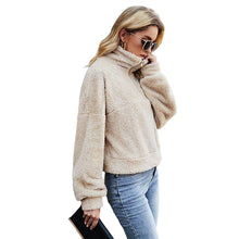 Laden Sie das Bild in den Galerie-Viewer, Dickes Sweatshirt mit Stehkragen