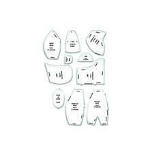 Laden Sie das Bild in den Galerie-Viewer, Linealset mit Bärenvorlage