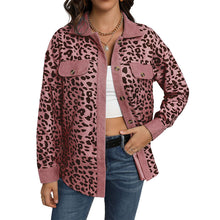 Laden Sie das Bild in den Galerie-Viewer, Cordjacke mit Leopardenmuster