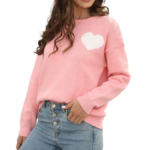 Laden Sie das Bild in den Galerie-Viewer, Damen Pullover mit Liebesmuster