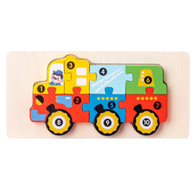 Laden Sie das Bild in den Galerie-Viewer, Pädagogisches 3D-Holzpuzzle für Kinder