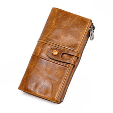 Laden Sie das Bild in den Galerie-Viewer, Multifunktionale Lange Geldbörse aus Leder