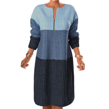 Laden Sie das Bild in den Galerie-Viewer, Farbblockkleid mit Reißverschluss