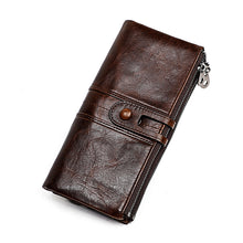 Laden Sie das Bild in den Galerie-Viewer, Multifunktionale Lange Geldbörse aus Leder