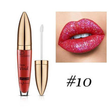 Laden Sie das Bild in den Galerie-Viewer, 18 Farben Diamant Glänzender Langanhaltender Lippenstift