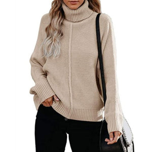 Gestrickter Rollkragenpullover