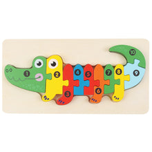 Laden Sie das Bild in den Galerie-Viewer, Pädagogisches 3D-Holzpuzzle für Kinder