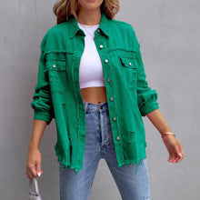 Laden Sie das Bild in den Galerie-Viewer, Locker geschnittene Jeansjacke