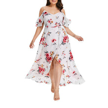 Laden Sie das Bild in den Galerie-Viewer, Bedrucktes sexy Trägerkleid für Damen
