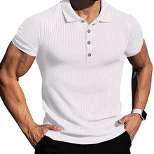 Laden Sie das Bild in den Galerie-Viewer, Kurzärmliges sportliche T-Shirt für Herren mit Revers