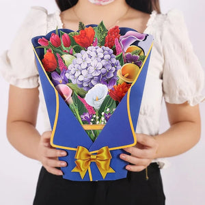 3D-Pop-Up-Blumenstrauß-Grußkarte
