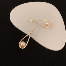 Laden Sie das Bild in den Galerie-Viewer, Damen modische kreative einfache goldene Perlenohrringe