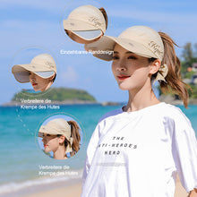 Laden Sie das Bild in den Galerie-Viewer, Damen Sonnenhut für den Außenbereich mit ausziehbarer Zugplatte