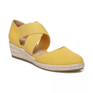 Sandalen mit Keilabsatz aus Hanfseil