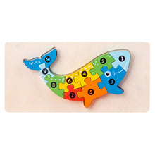 Laden Sie das Bild in den Galerie-Viewer, Pädagogisches 3D-Holzpuzzle für Kinder