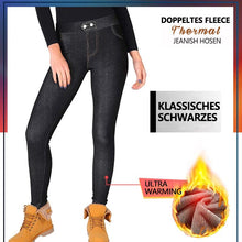 Laden Sie das Bild in den Galerie-Viewer, Doppelte Fleece-Thermo Jeans Hose