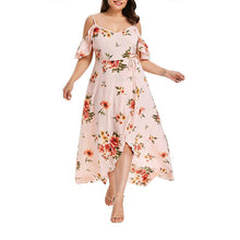 Laden Sie das Bild in den Galerie-Viewer, Bedrucktes sexy Trägerkleid für Damen