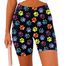 Laden Sie das Bild in den Galerie-Viewer, Fitness-Yoga-Shorts mit buntem Druck