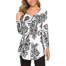 Laden Sie das Bild in den Galerie-Viewer, Bedrucktes Langärmliges T-Shirt für Damen