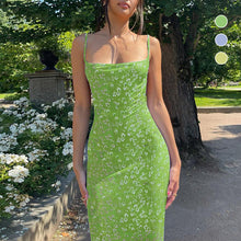 Laden Sie das Bild in den Galerie-Viewer, Sexy rückenfreies langes Kleid mit Blumenmuster für Damen
