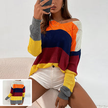 Laden Sie das Bild in den Galerie-Viewer, Kontrastgestreifter Pullover