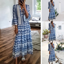Laden Sie das Bild in den Galerie-Viewer, Geometrisches Boho-Kleid