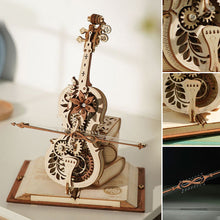 Laden Sie das Bild in den Galerie-Viewer, Vorverkauf 15 Tage - Zusammengebaute Cello-Spieluhr aus Holz